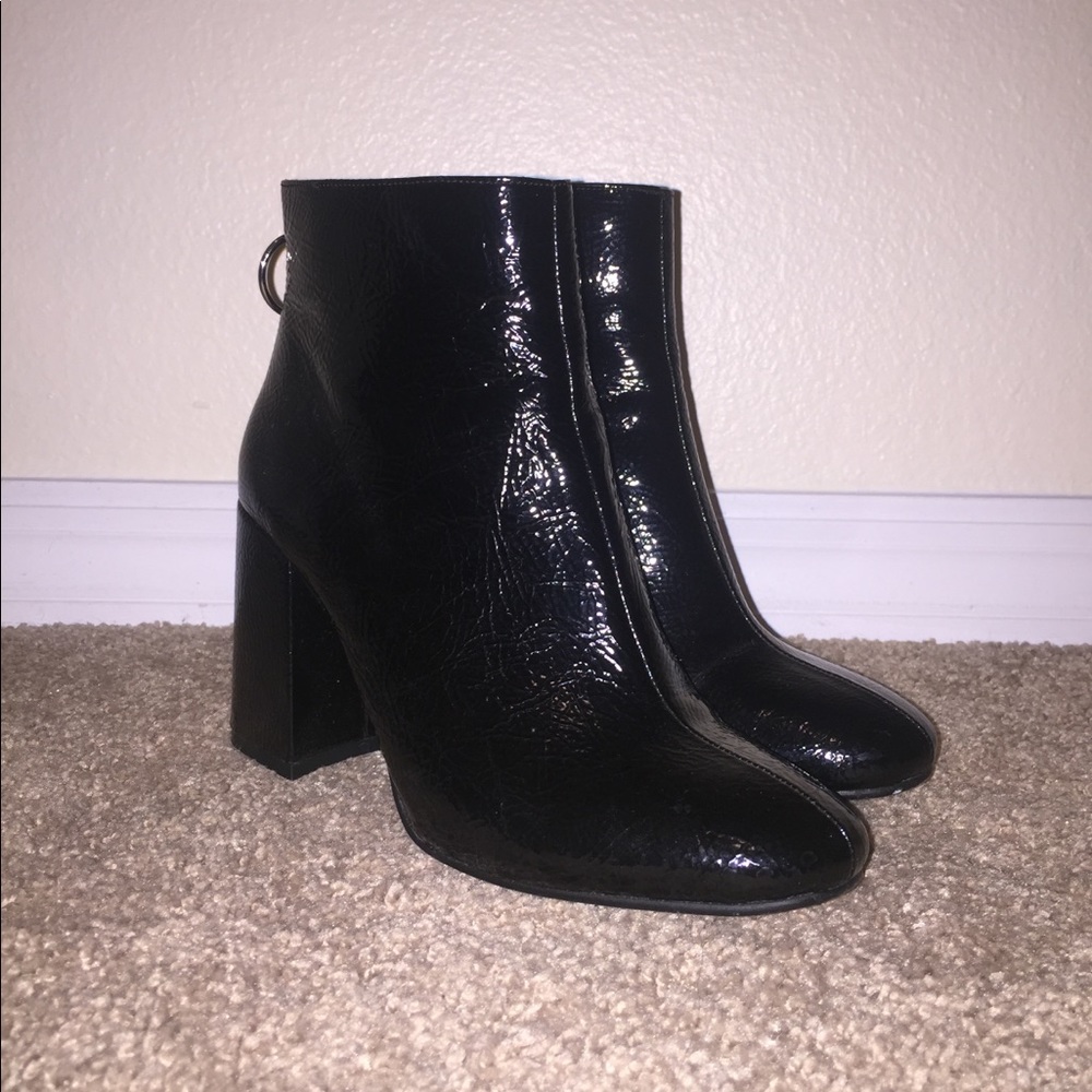 forever 21 pull-ring leather boots